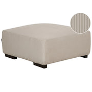 Ottomana moderna quadrata in velluto a coste beige 80 x 80 x 35 cm stile Contemporaneo soggiorno