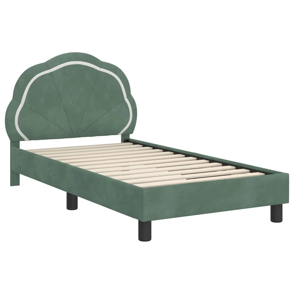 Struttura letto bambini con testata Verde Mare 80 x 160 cm