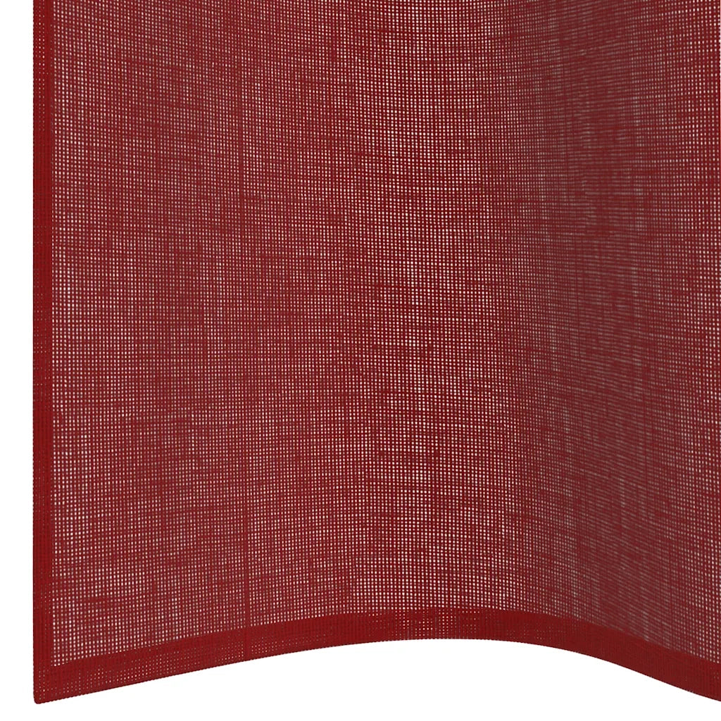 Tende in Voile con Occhielli 2 pz Rosso Vino 4102157