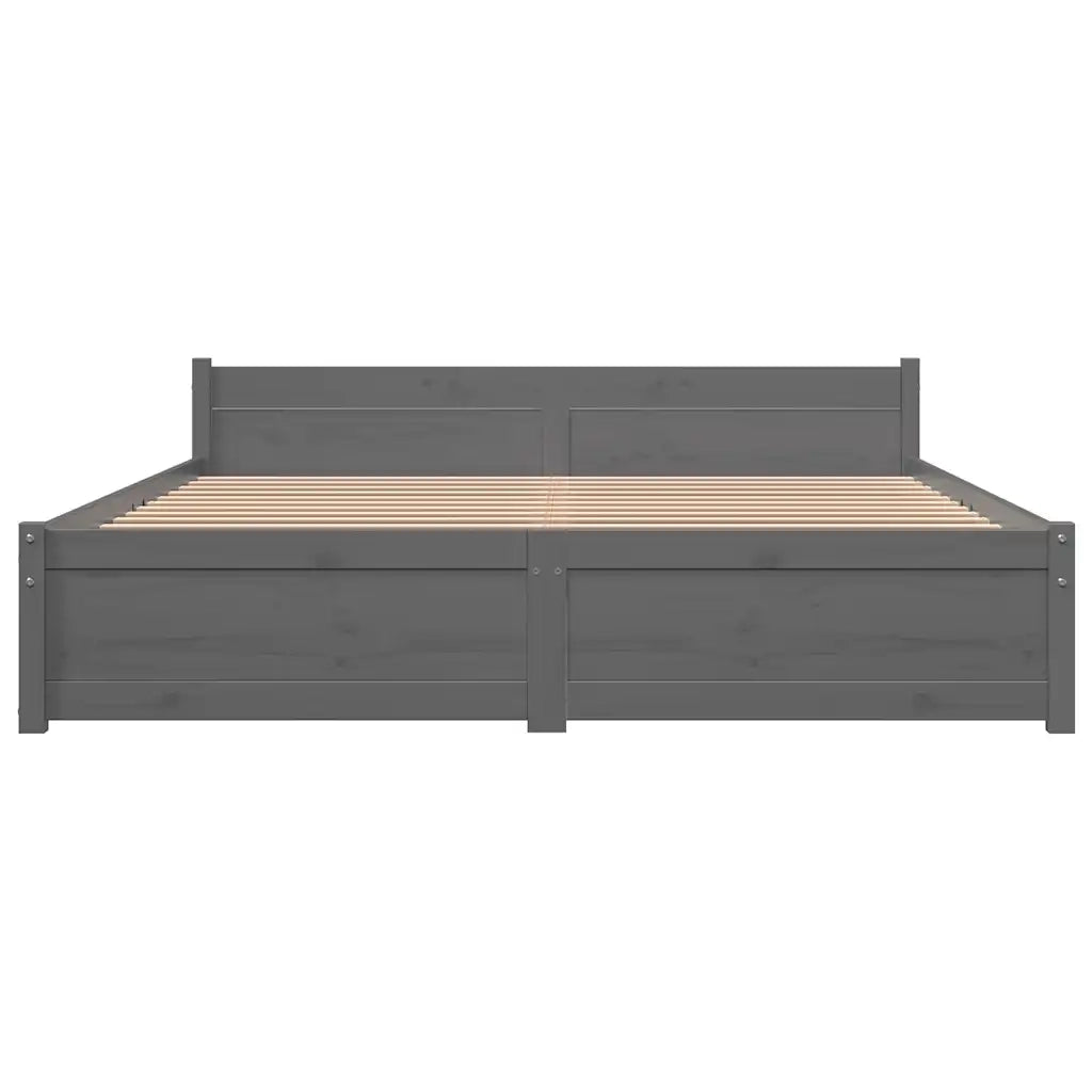 Giroletto Grigio in Legno Massello 135x190 cm Double 815021