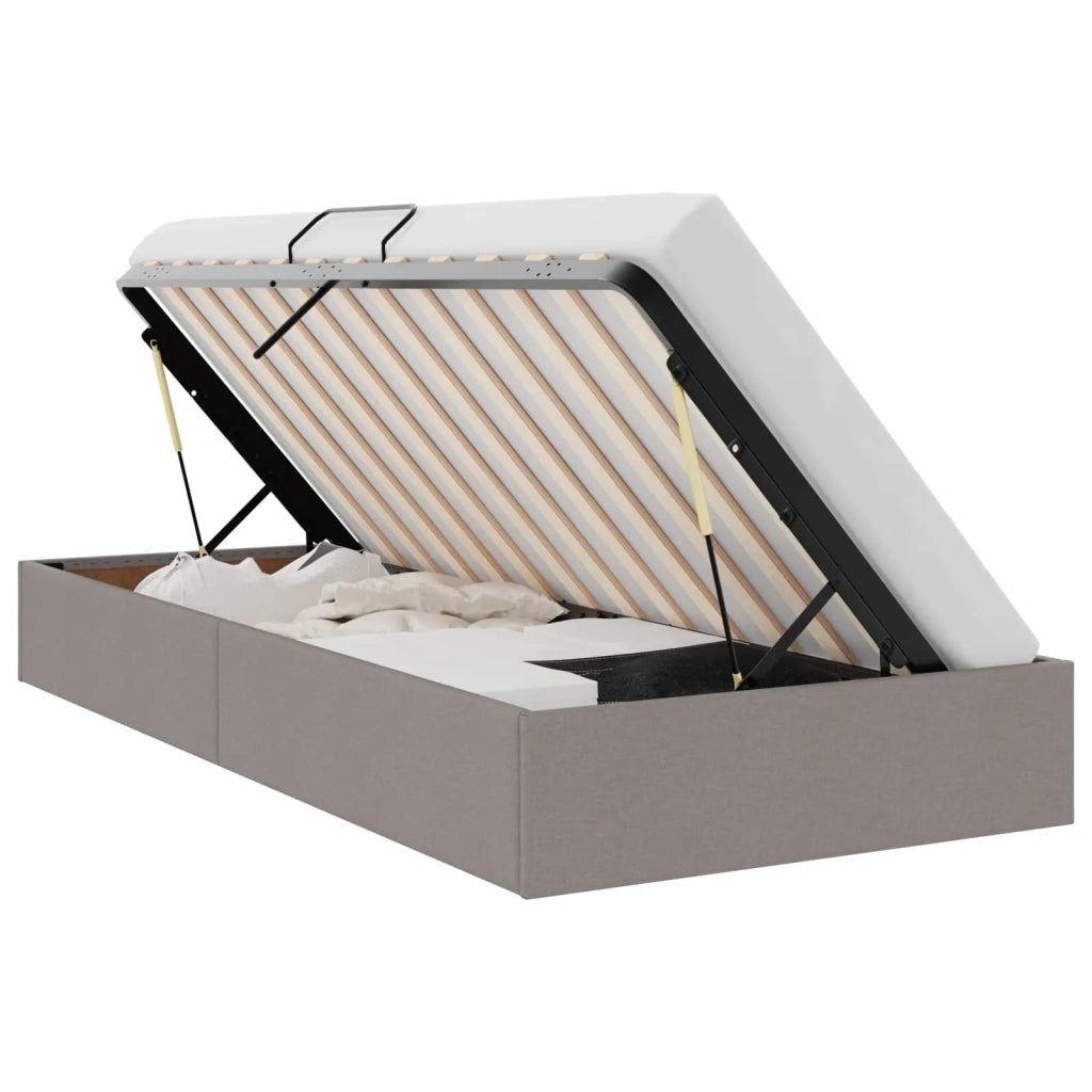 Letto ottomano con archiviazione Talpa 100 x 200 cm Tessuto 3442805