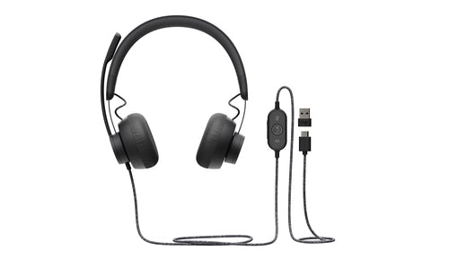 Logitech zone auricolare cablato a padiglione musica e chiamate usb tipo-c grafite - 981-000870