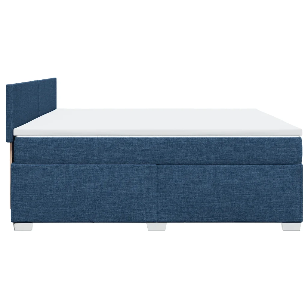 Giroletto a Molle con Materasso Blu 200x200 cm in Tessuto 3285994