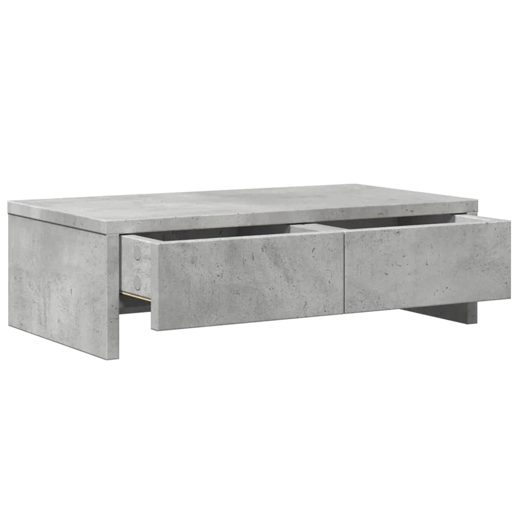 Supporto per monitor mobile da scrivania con cassetti legno ingegnerizzato grigio 02_0044940