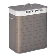 Cestino per Biancheria in Bamb¨´ 100L ¨C Zephmum ¨C Grigio 52x32x63 cm