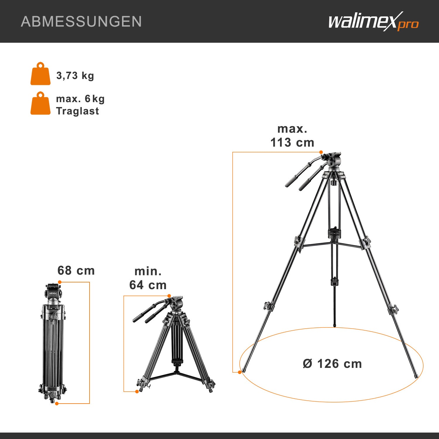 EI-717 Treppiede video Pro 133 133cm