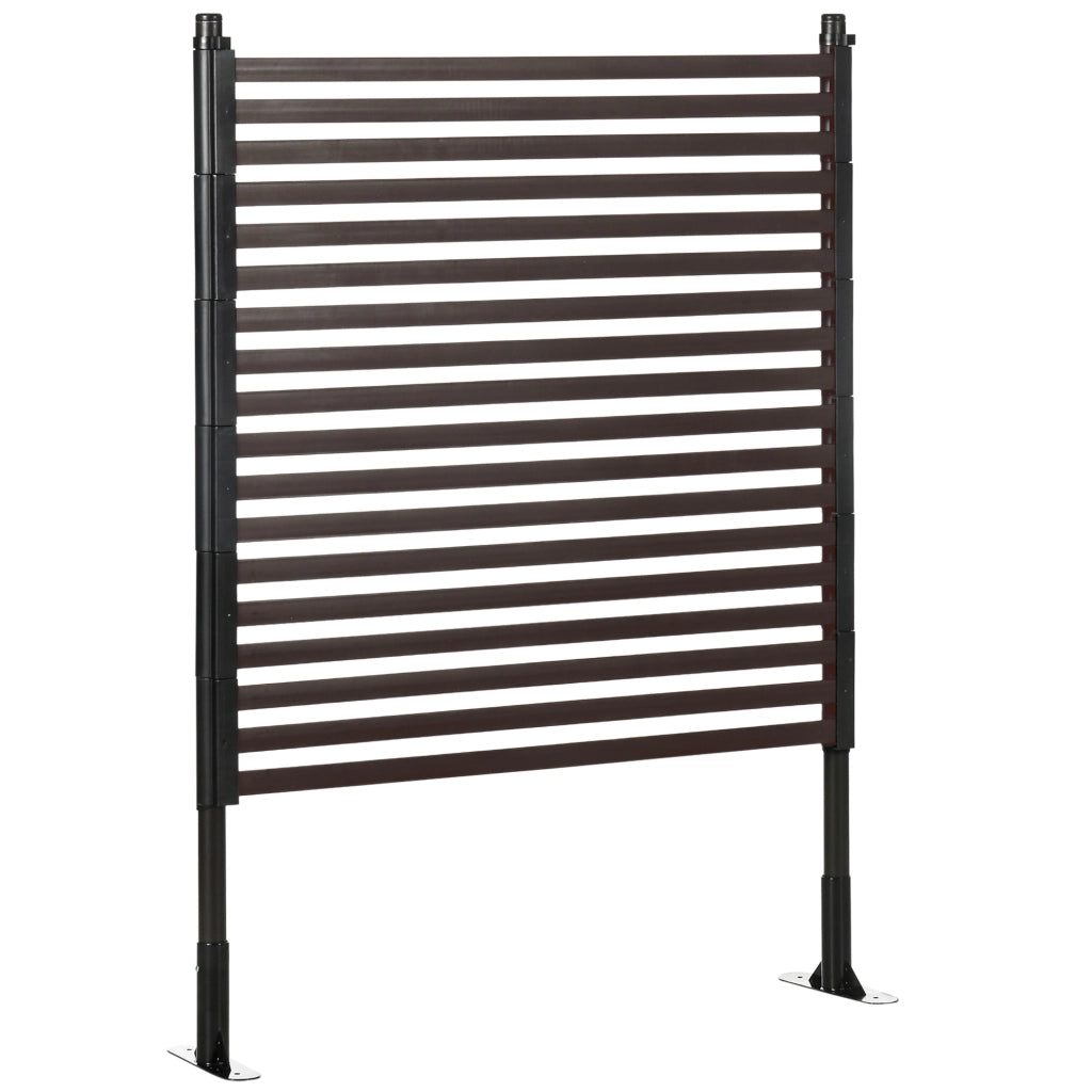 Pannello divisorio giardino metallo ¨C Zephmum ¨C Grigio 93x22x124 cm