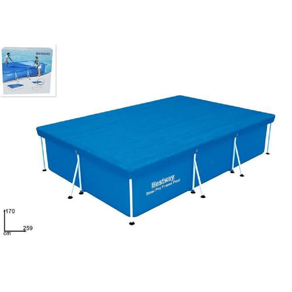 Trade Shop - Telo Copertura Per Piscina Steel Pro 259x170x61cm Fuori Terra Rettangolare 58105 -
