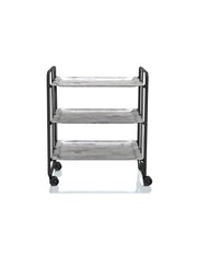 Carrello da cucina pieghevole nero con ruote BAUHAUS 3 ripiani