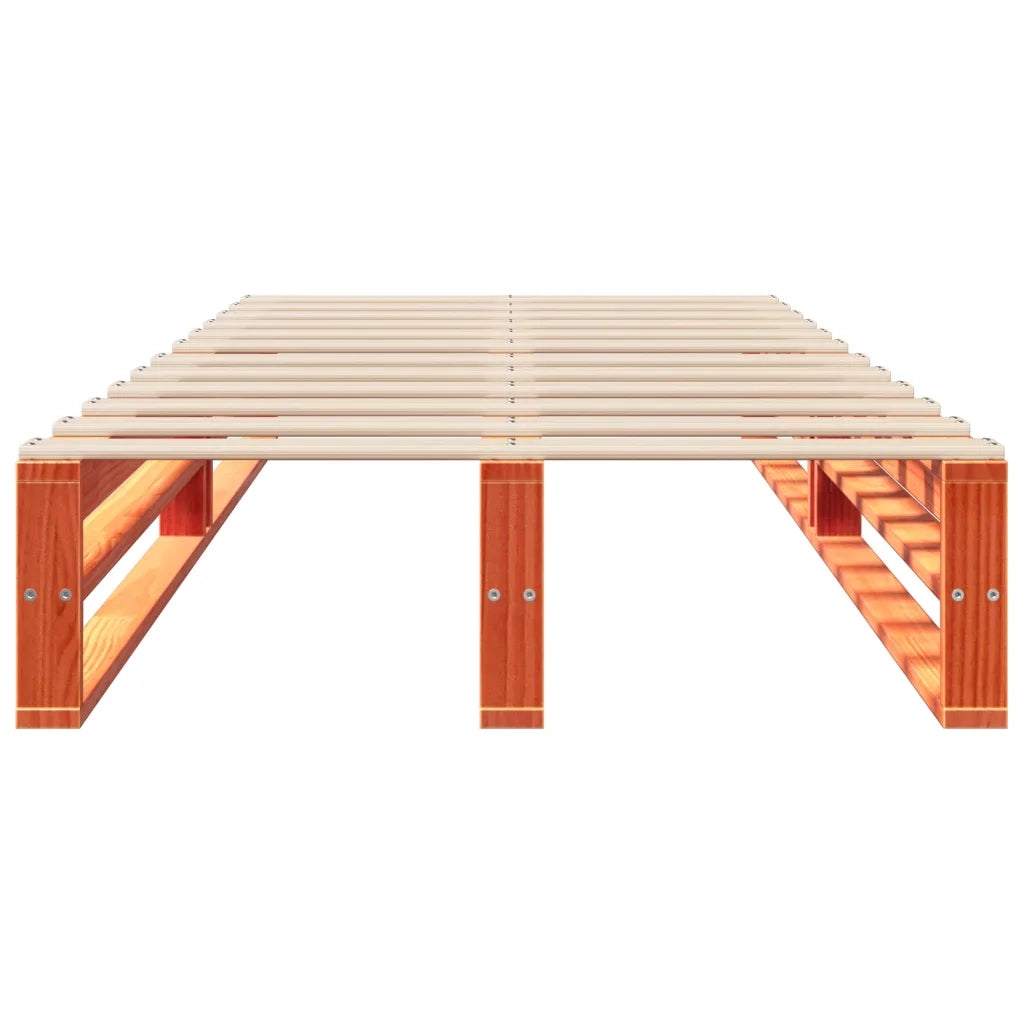 Letto senza Materasso Marrone Cera 90x200 cm Legno di Pino 850835