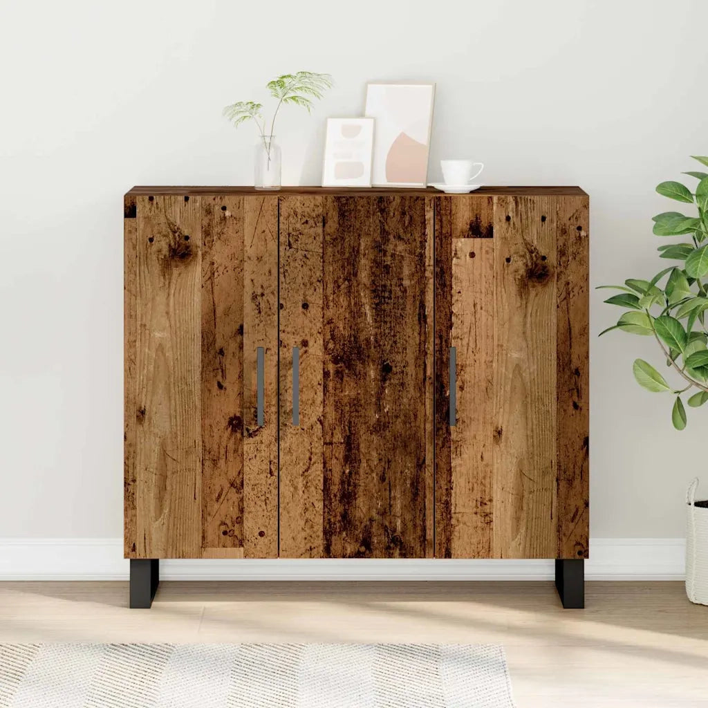 Credenza | Madia | Buffet da pranzo | Armadio da pranzo Legno vecchio 90 x 34 x 80 cm Legno multistrato
