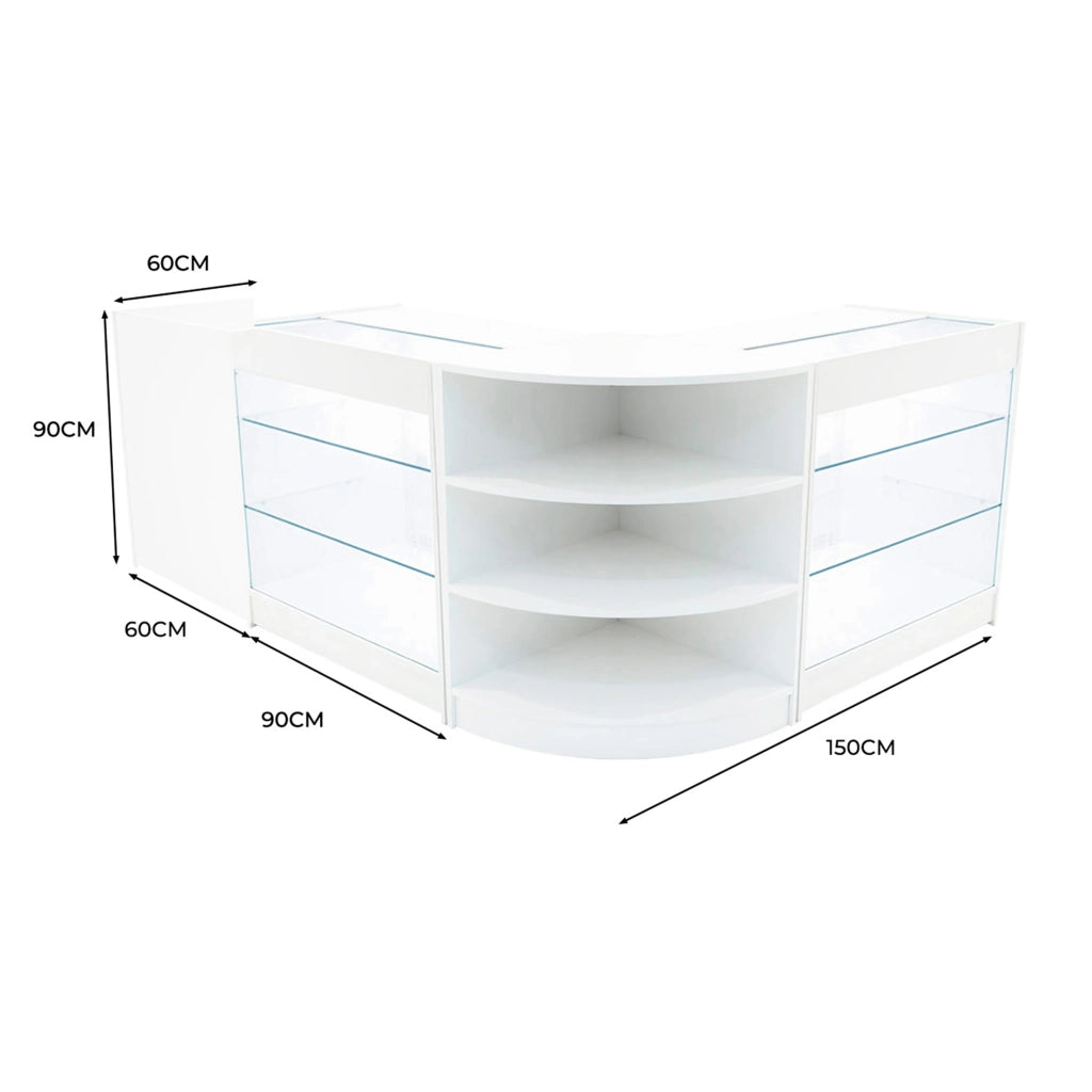 Set Banconi LED Astro Bianco K900 LM60 TB60 Vetrina Negozio con Chiavi