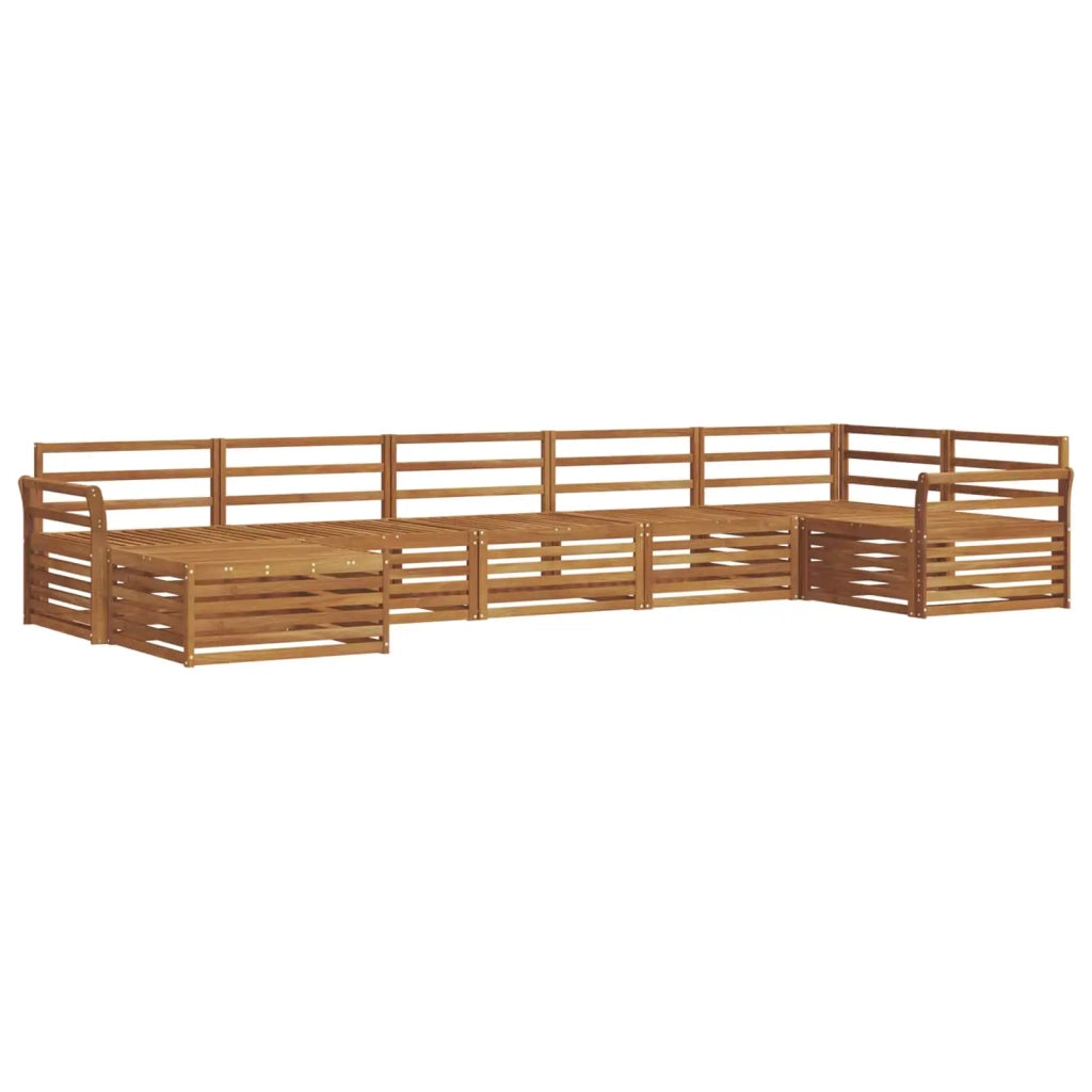 Set divani 7 pcs Naturale Legno di Acacia Massello 3373819