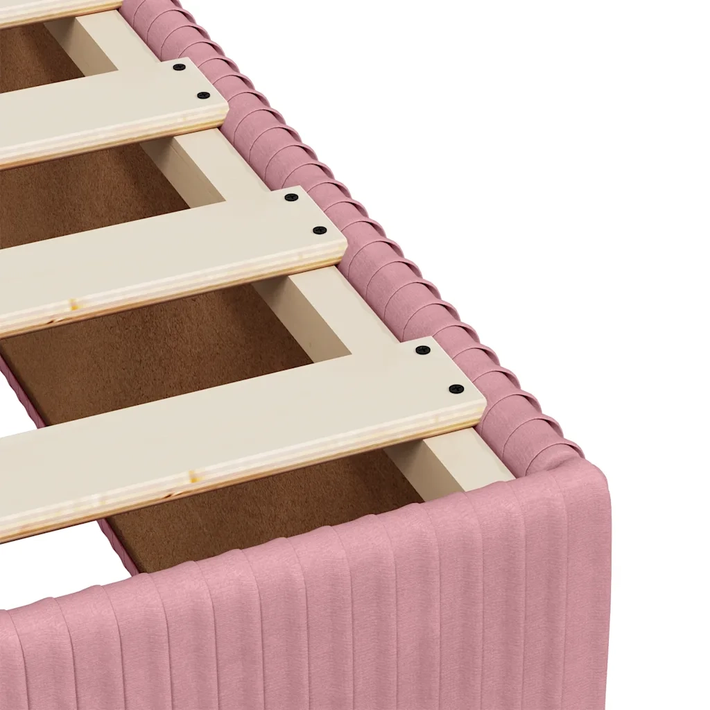 Giroletto-Struttura Letto Rosa 200x200 cm in Velluto 190324