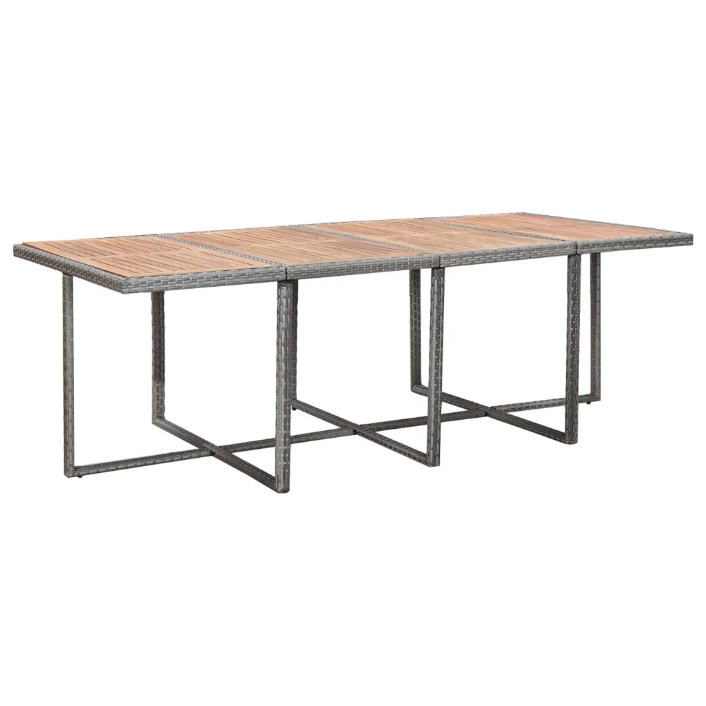 Set da Pranzo per Esterni 13pz con Cuscini Polyrattan Antracite cod mxl 34639
