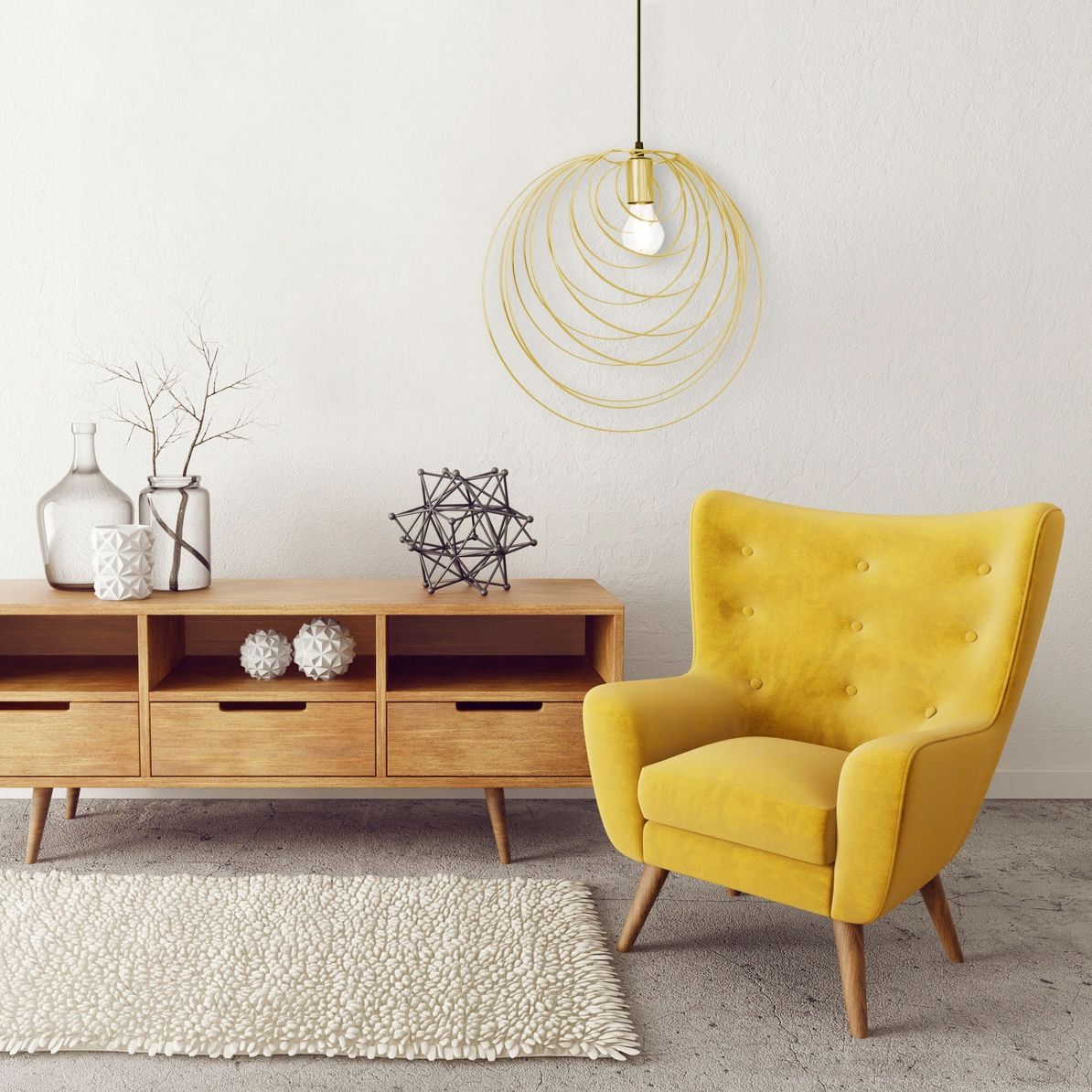 Lampa Da Soffitto Geometrico Gold APP428-1CP