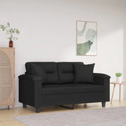 Cuscini Decorativi 2 pz Nero 40x40 cm in Tessuto Microfibra 349498