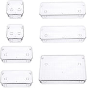Organizzatore di carrello - 7 posizioni con tacche PS - organizzatore di cosmetici - organizzatore di tavolo da toeletta - può essere utilizzato in camerino, cucina, bagno, ufficio, tavolo da toeletta - cassettiera trasparente