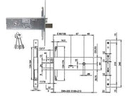 ELETTROSERRATURA TRIPLICE DA INFILARE PER FASCIA D/MAPPA MM.64 H 96391- - mm.100 (963910102) - 1 pezzi ISEO