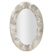 Daga, Specchio Cornice Effetto Materico, 88x128h cm Argento