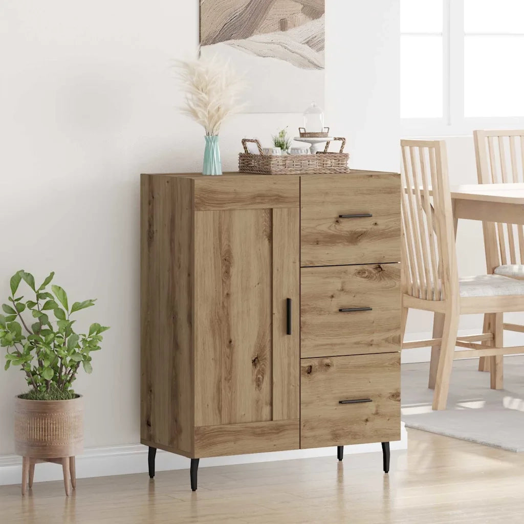 Credenza con Cassetto-Buffet-Armadio da cucina Rovere artigianale 69,5 x 34 x 90 cm 164387