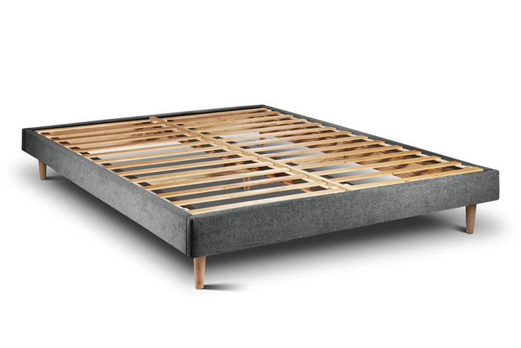 Letto 150x190 cm con testata imbottita - Tessuto Tela opaca