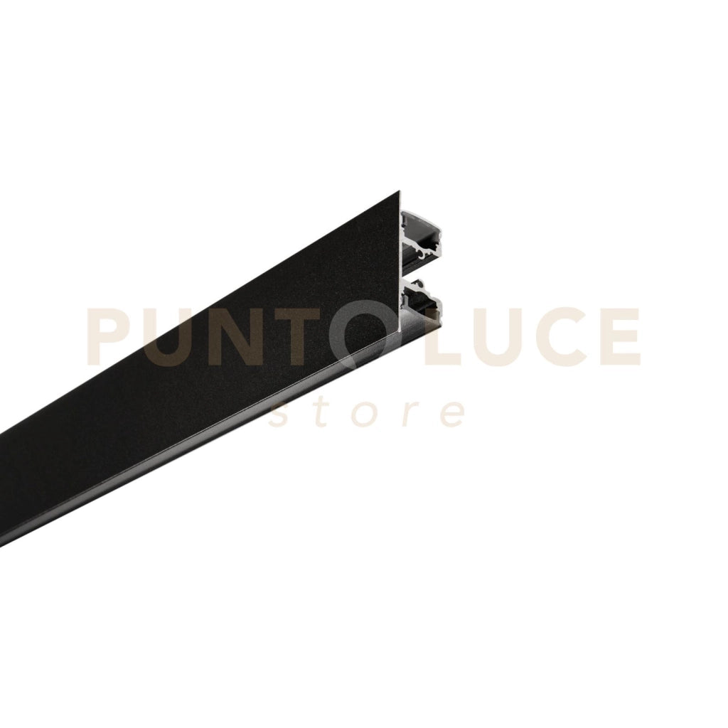 PROFILO DUAL NERO E FUME' CON TAPPI E STAFFETTE INCLUSI 200X1,25X4,9CM