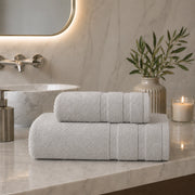 Saleneba, Telo Bagno set di 2 Asciugamano Viso 60x110 cm Asciugamano Ospite 40x60 cm, Rosso Ciliegia