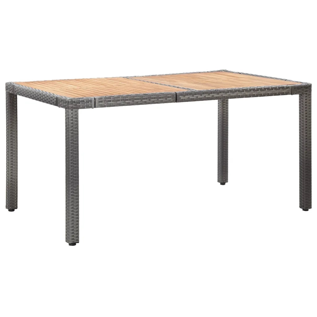 Set da Pranzo per Esterni 7 pz con Cuscini in Polyrattan Grigio cod mxl 34636
