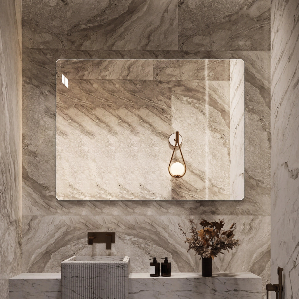 SPECCHIO DA PARETE SENZA CORNICE 100x75 cm Argento Vetro