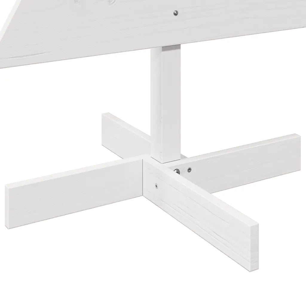 Albero di Natale Decorativo-Decorazioni natalizie Bianco 120cm Legno Massello di Pino