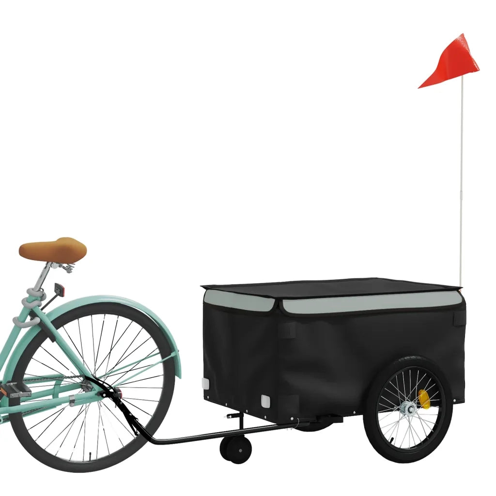 Rimorchio da Bici Nero e Grigio 45 kg in Ferro CFW8537245
