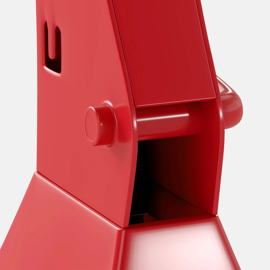 Set 2 Cavalletti Auto 3 Tonnellate di Capacità Altezza 29-42,5 cm Acciaio al Carbonio e Ghisa Rosso