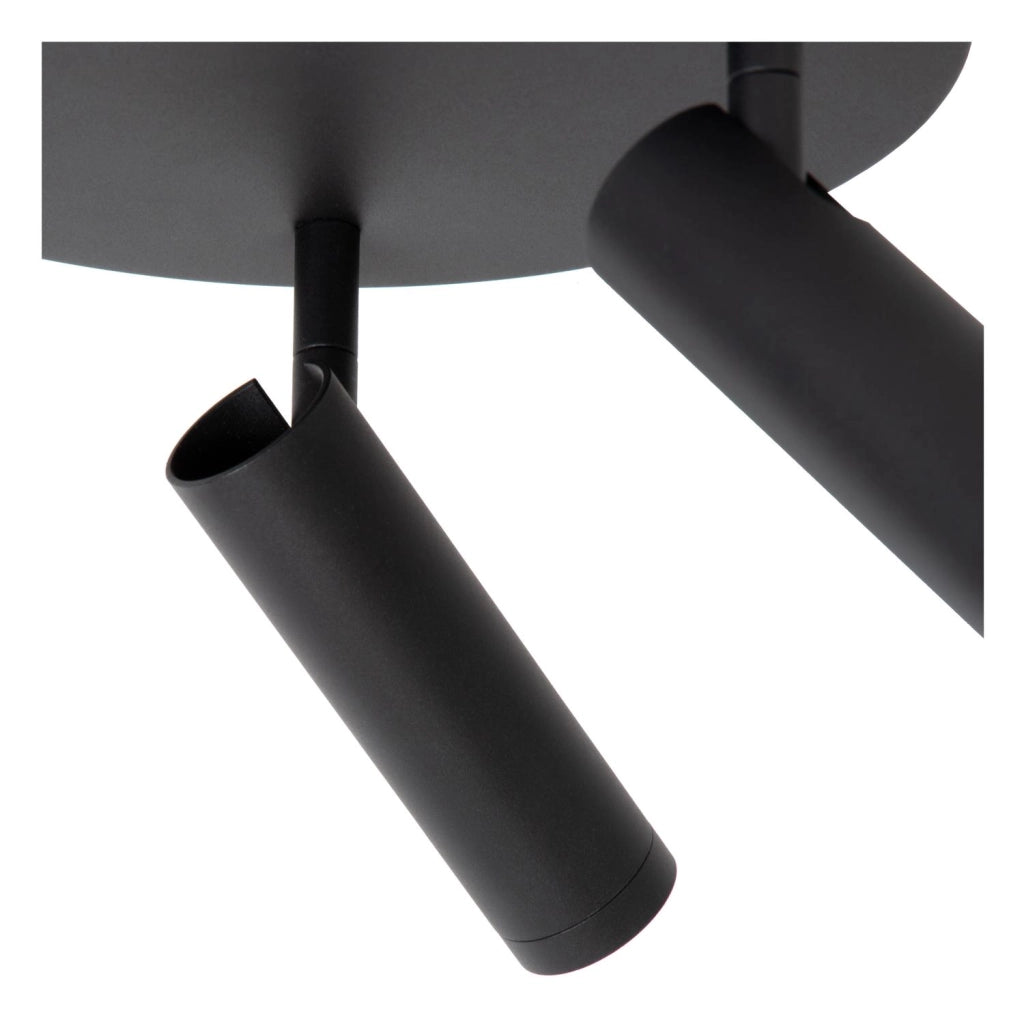 Faretto soffitto GRADO 3 luci nero rotondo MR11 Lucide