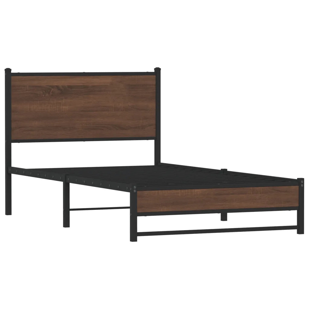 Giroletto senza Materasso in Metallo Rovere Marrone 107x203 cm 4007936
