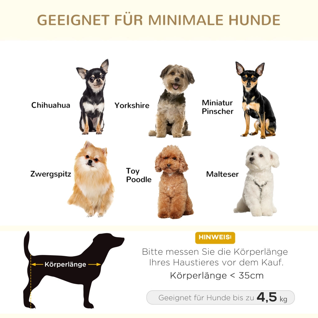 Sofa per animali da compagnia ¨C Zephmum ¨C Tessuto imbottito con cuscino crema 70x47x30 cm