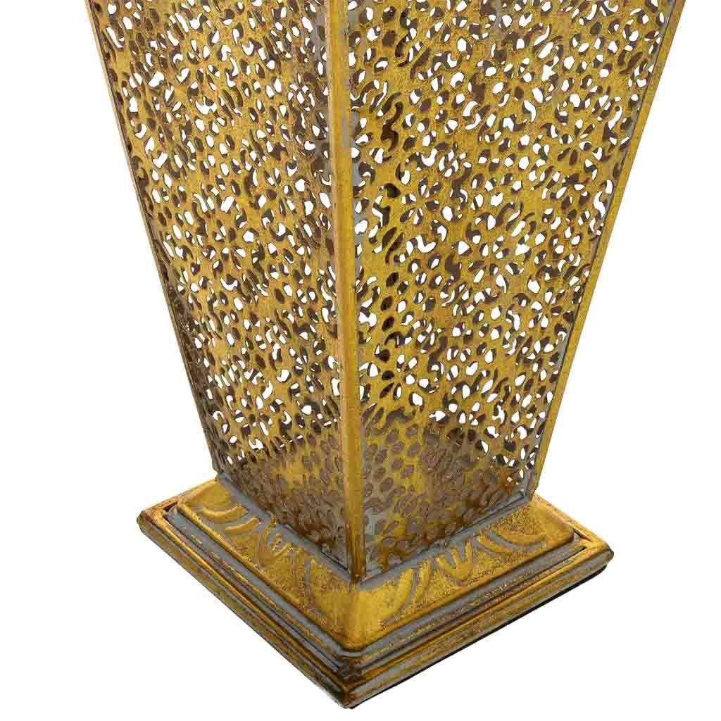 Portaombrelli in metallo dorato 27,5x27,5x80h cm