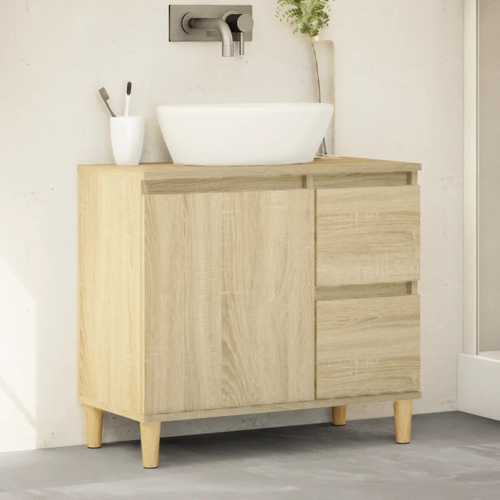Armadietto da Bagno | Armadio da bagno Rovere Sonoma 65x33x60 cm Legno Multistrato