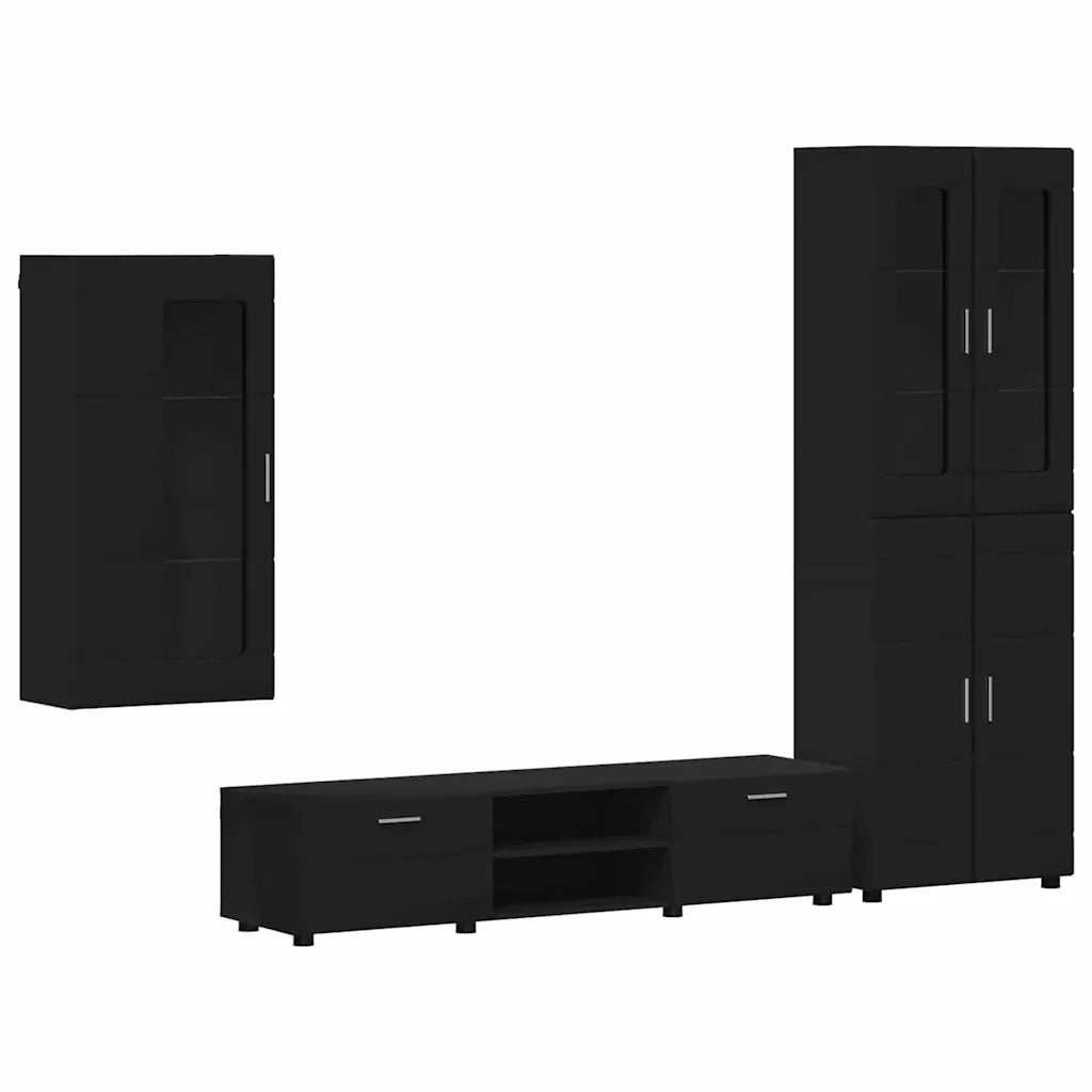 Set mobile TV con cassetto FLORIN 3 pcs Nero Legno multistrato 3397965
