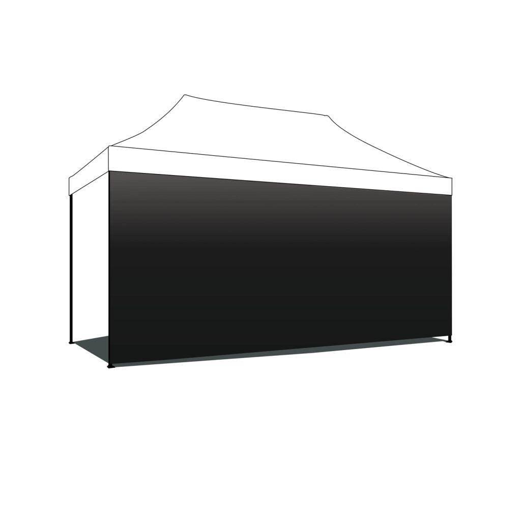 Telo laterale per gazebo da giardino 3X4,5 M Telo Nero con strappo