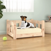 Cuccia per Cani 55,5x45,5x28 cm in Legno Massello di Pino 833251
