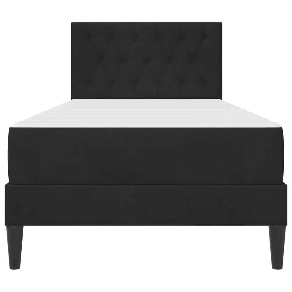 Struttura letto con materasso Nero 100 x 200 cm Velluto 3415034