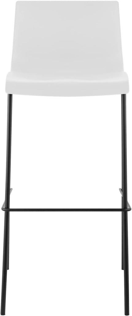 Set di 2 sgabelli da bar Hoover con struttura a 4 piedi in plastica nera 6