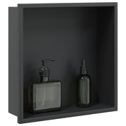 Nicchia per Doccia Nero Opaco 32x32x9cm in Acciaio Inox 4005126