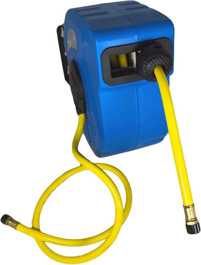 Avvolgitubo Aria Compressa con Tubo 12 Mt Attacco 1/4 Fissaggio a Parete Muro