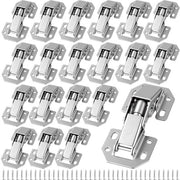 Ferramenta per Finestre 20 pezzi - Funzione Softclose - Acciaio Cuoio - Argento - 77 x 32,5 x 19 mm - Duraturo e Resistente agli Urti - Scharnieri per Finestre