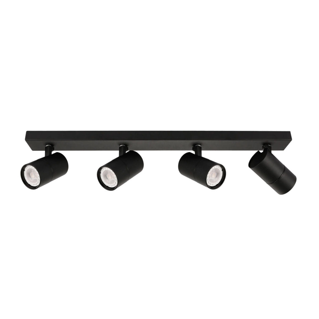 Italux Laconi plafoniera nera 4xGU10 orientabile dimmerabile