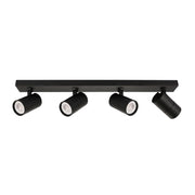 Italux Laconi plafoniera nera 4xGU10 orientabile dimmerabile