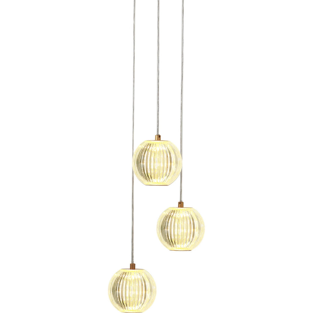 Lampada a sospensione Brillant oro acrilico LED CCT 11W
