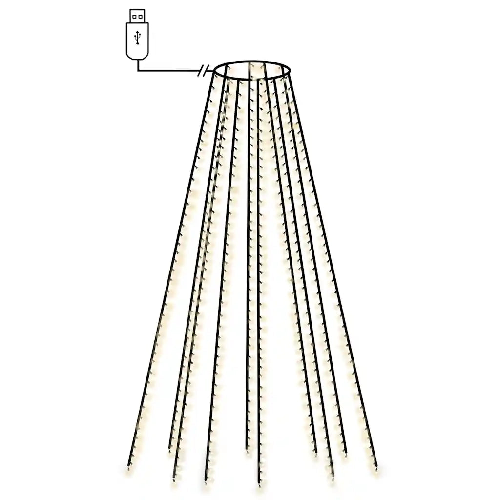 Luci per Albero 500 LED Bianco Freddo 500 cm Interno Esterno CFW7836543